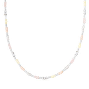 Soft rainbow necklace silver