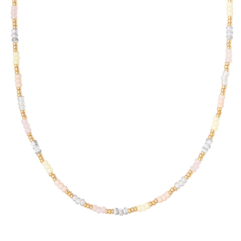 Soft rainbow necklace gold