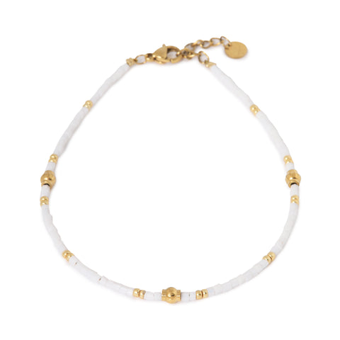 Sugar white anklet gold