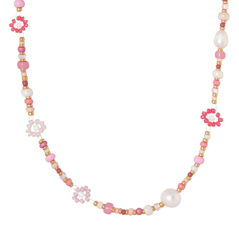 Summer flower necklace gold