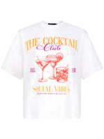 T-shirt Cocktail club - Orange/berry pink