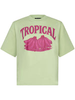 T-shirt Tropical - Soft green