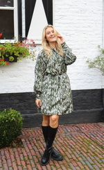 mschjoceline irida dress -  blk sand zebra