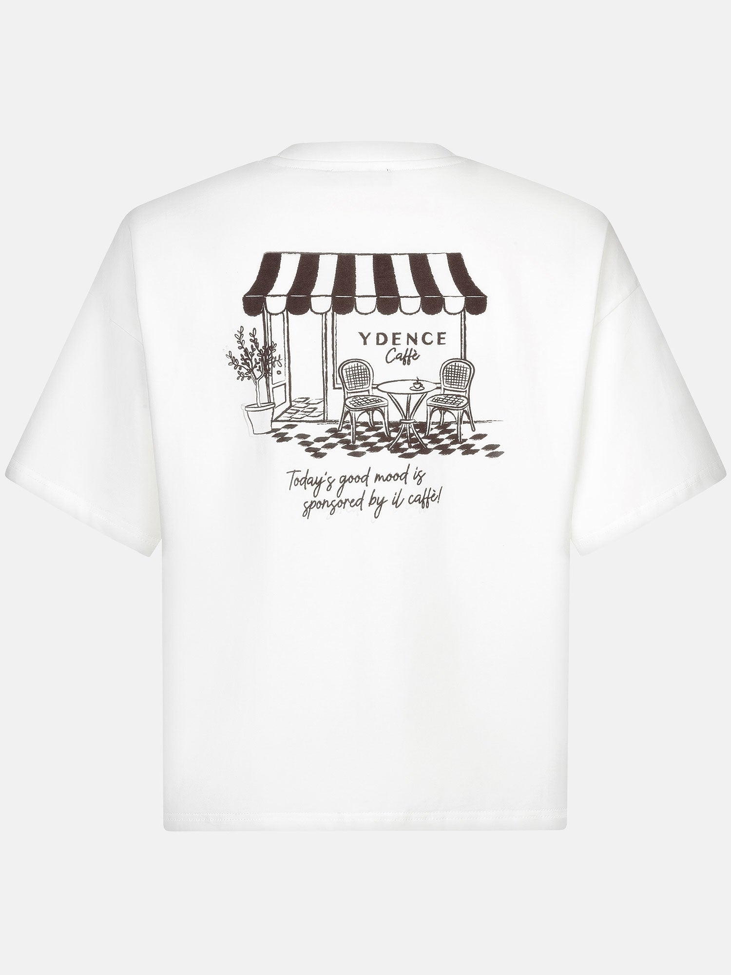 T-shirt Ydence cafe - off white