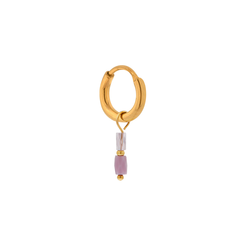 Single Terra Lilac Hoop Gold