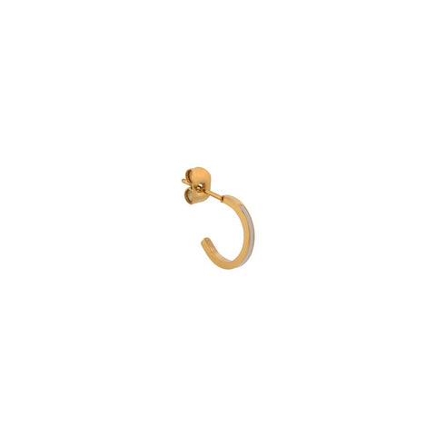 Single thin white hoop gold