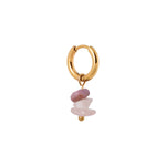 Triple purple rock hoop gold