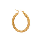 Big twisted rope hoop gold