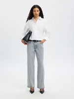Slfwide rosa - kori hw twisted jeans