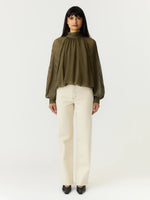 Yasolera ls top - dark olive