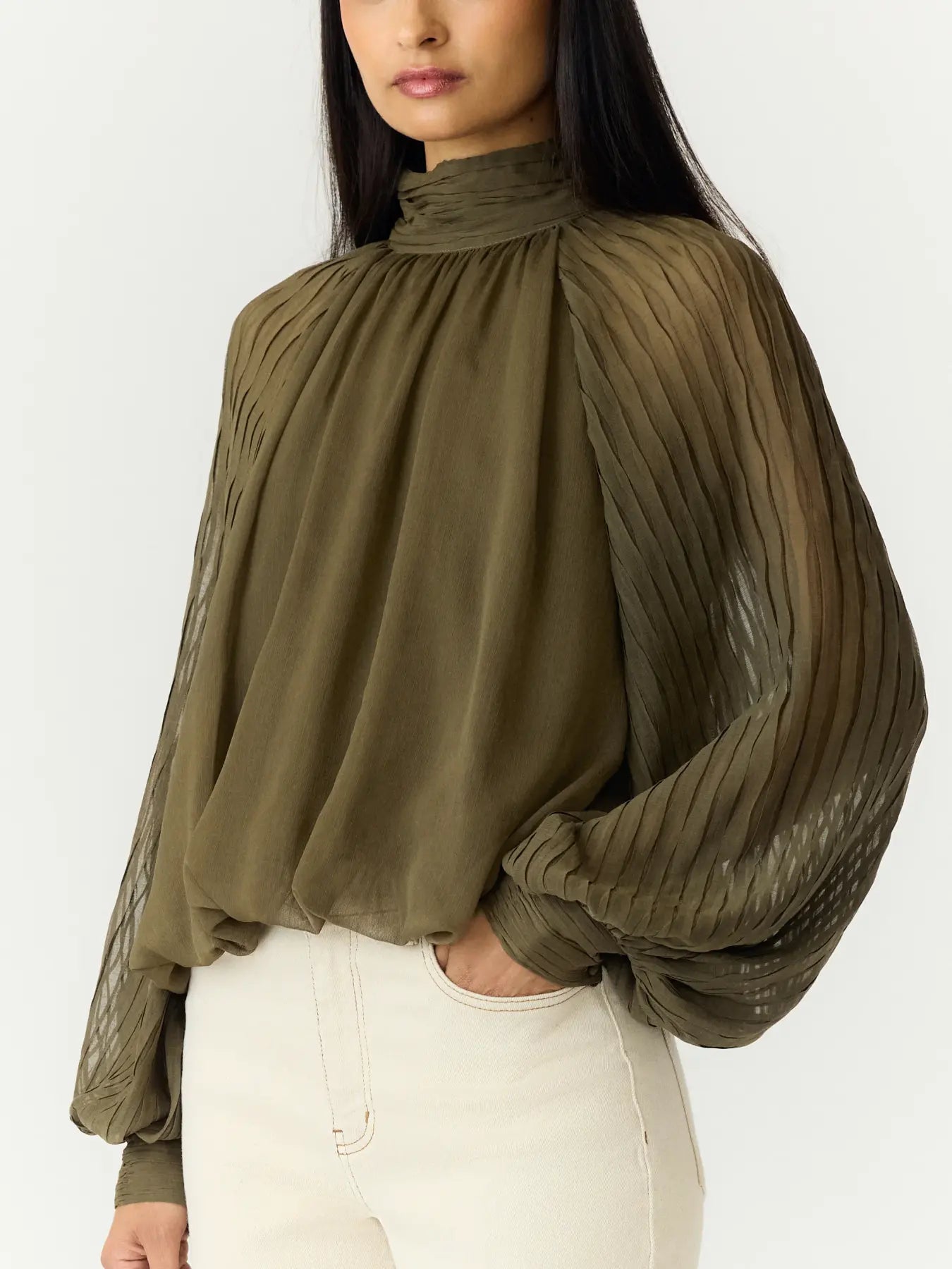 Yasolera ls top - dark olive