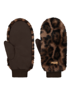 Fur mitts - Print brown