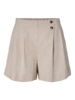 Yasusuma hw linen blend shorts - white pepper
