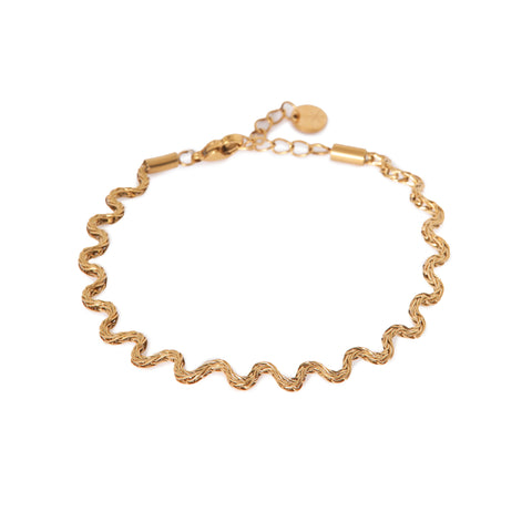 Waves bracelet gold