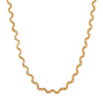 Waves necklace gold