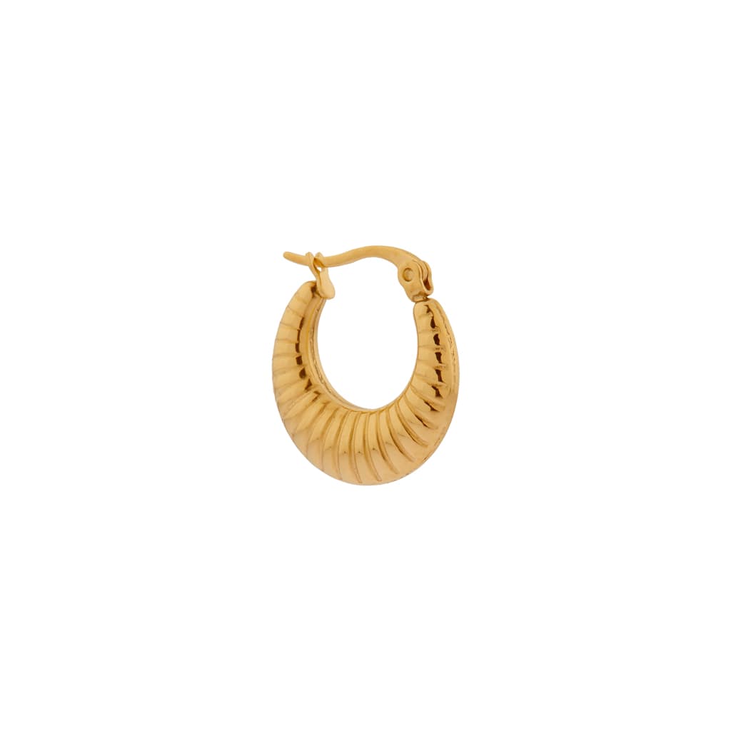 Single Whale hoop gold