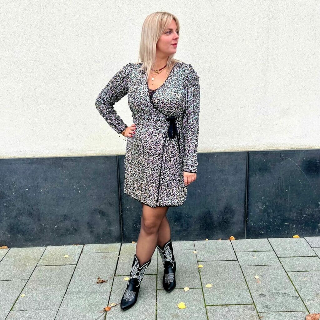 Yasmultiseq ls wrap dress show - fuchsia purple