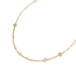 White beach necklace gold
