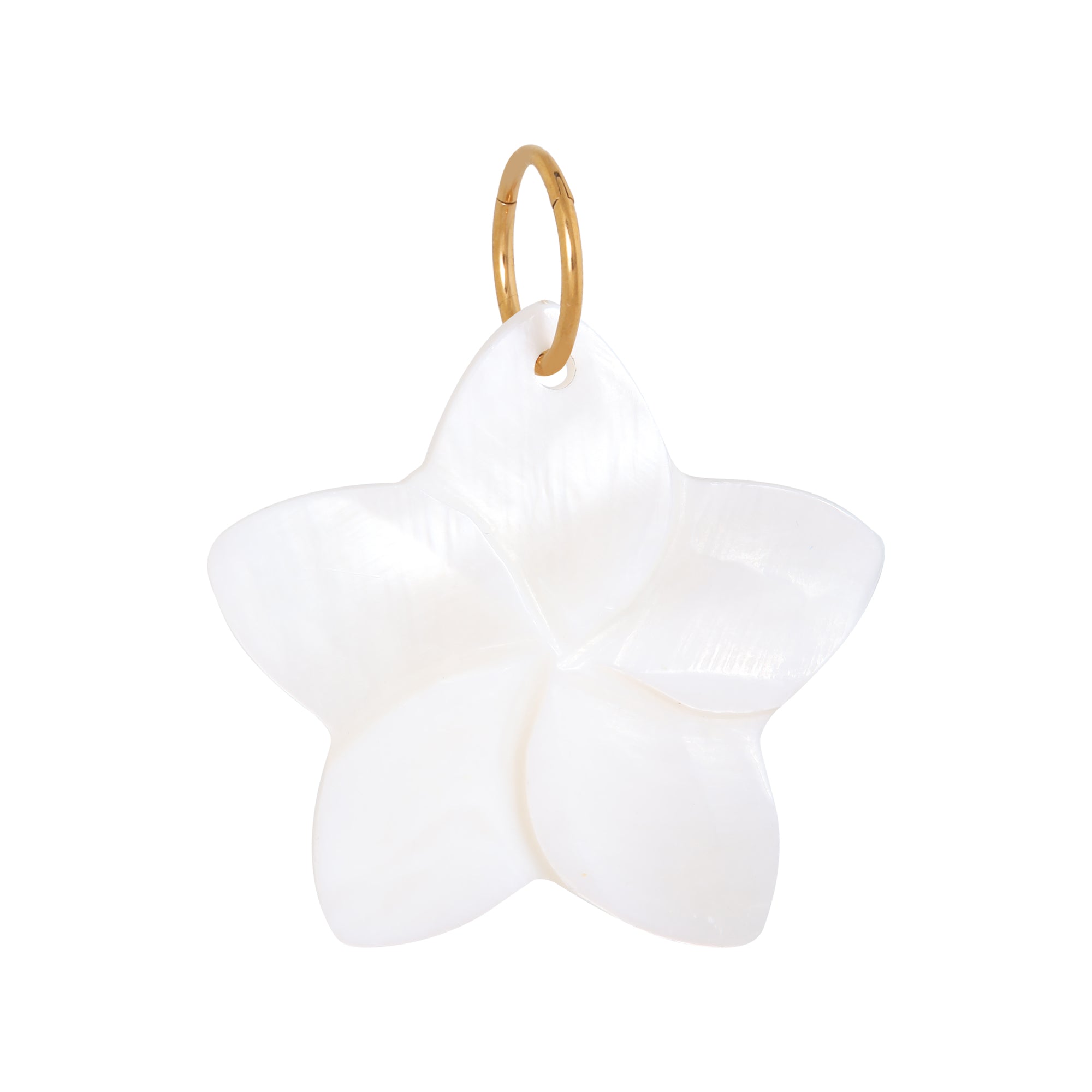 White flower charm gold