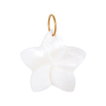 White flower charm gold