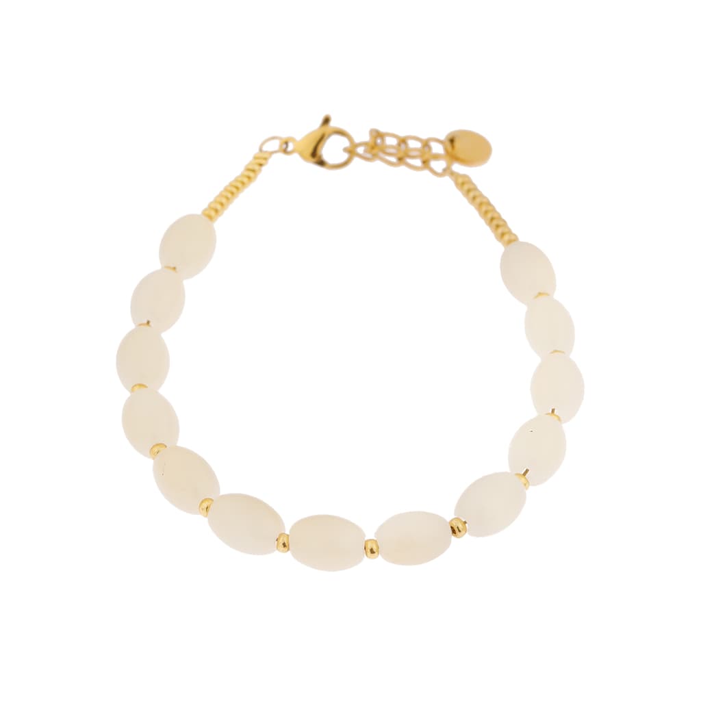White lily bracelet gold