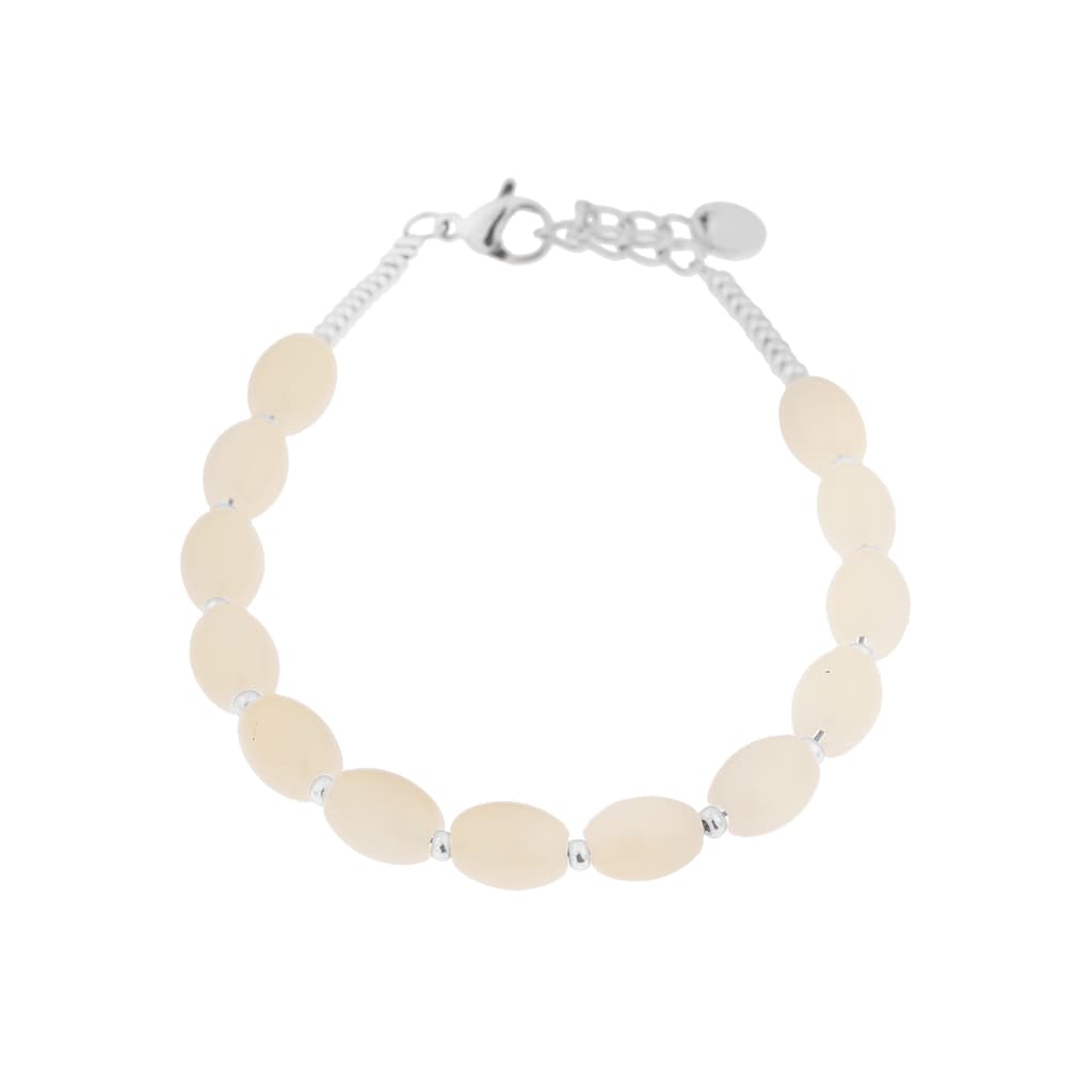White lily bracelet silver