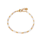 White rainbow bracelet gold