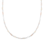 White rainbow necklace silver