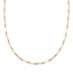 White rainbow necklace gold