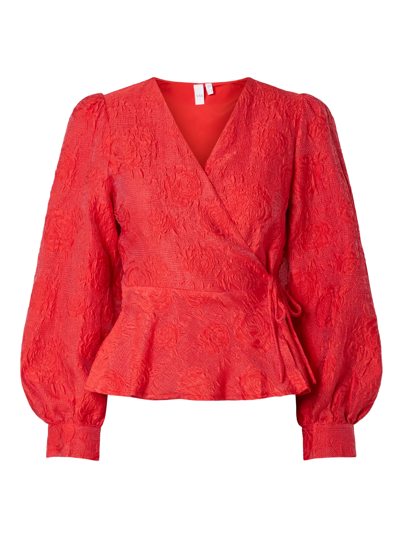 Yasjorin ls wrap top - hot coral