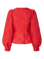 Yasjorin ls wrap top - hot coral