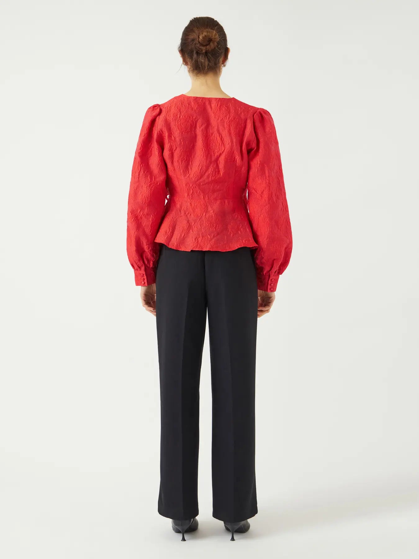Yasjorin ls wrap top - hot coral