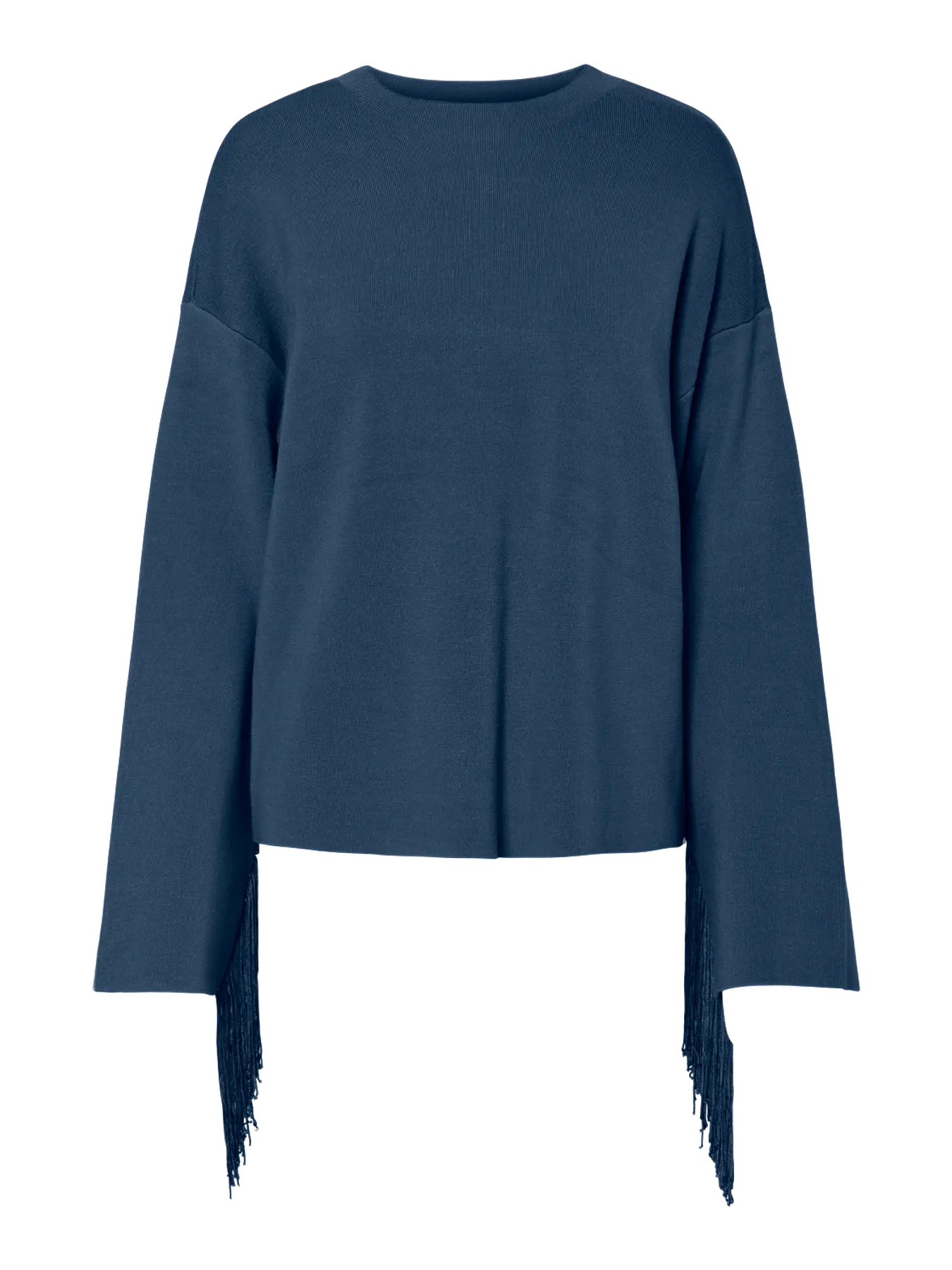 Yasfringa ls o - neck knit pullover s - sargasso sea