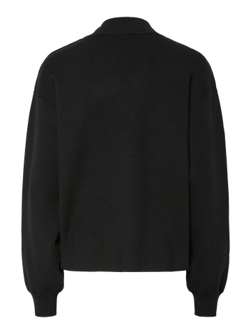 Yashama ls pearl knit pullover - black