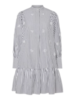 YASEMURA LS DRESS S - black stripes