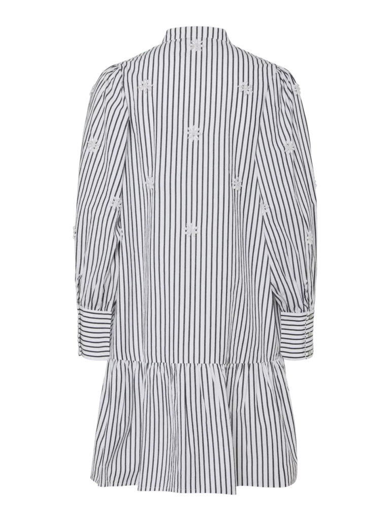 YASEMURA LS DRESS S - black stripes
