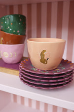 Large Peach Cup Leopard