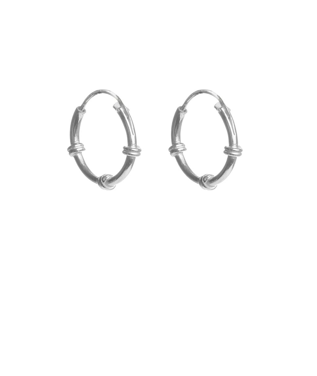 5_113 sterling silver dot hoop 12mm set