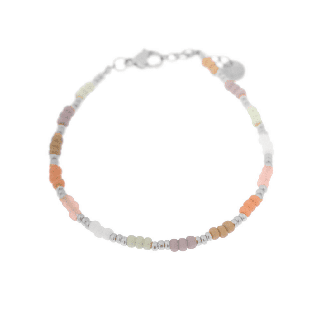 Pastel rainbow bracelet +AC0- silver