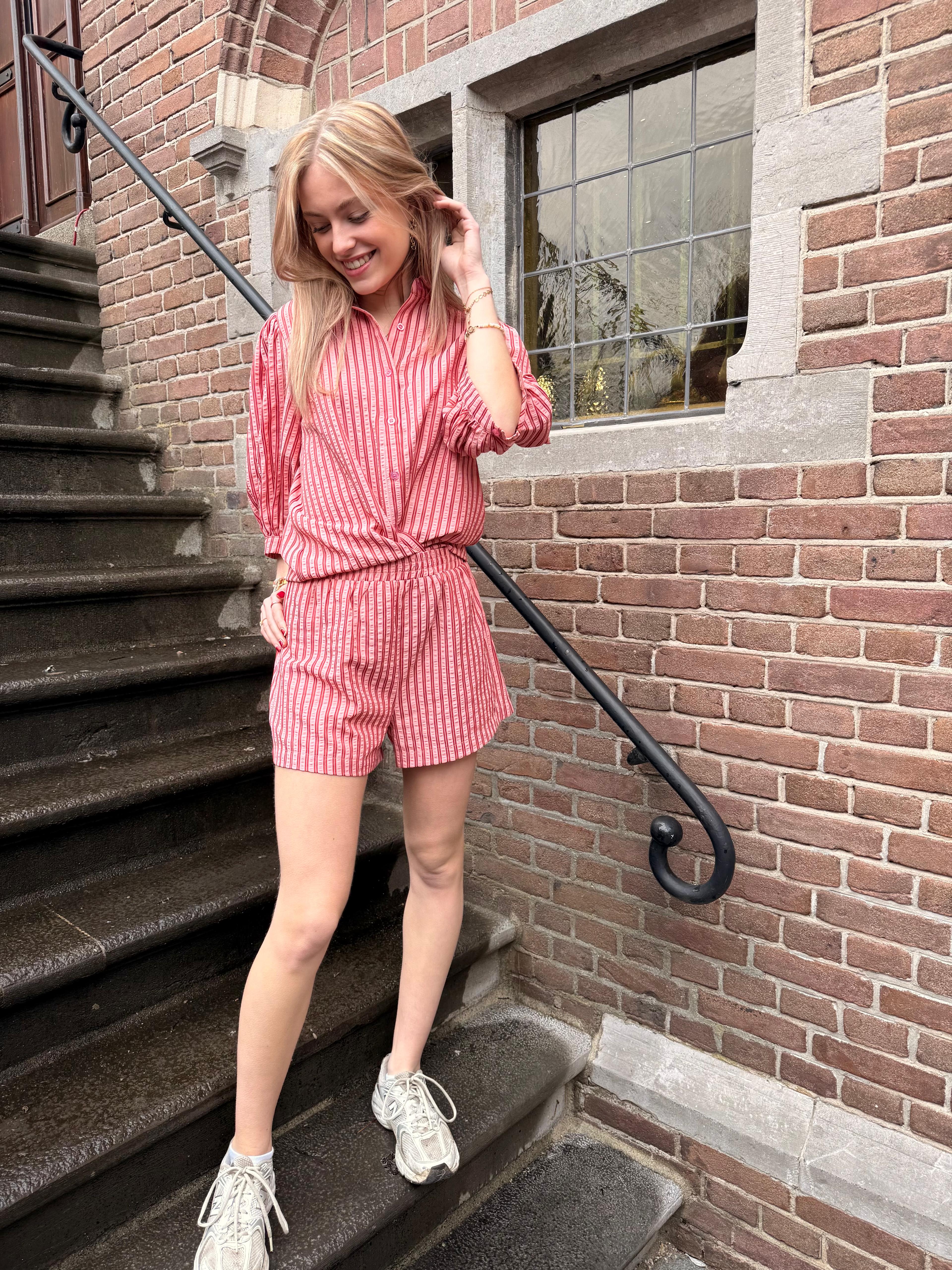 Short Belle - Pink/Dark red