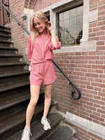 Short Belle - Pink/Dark red