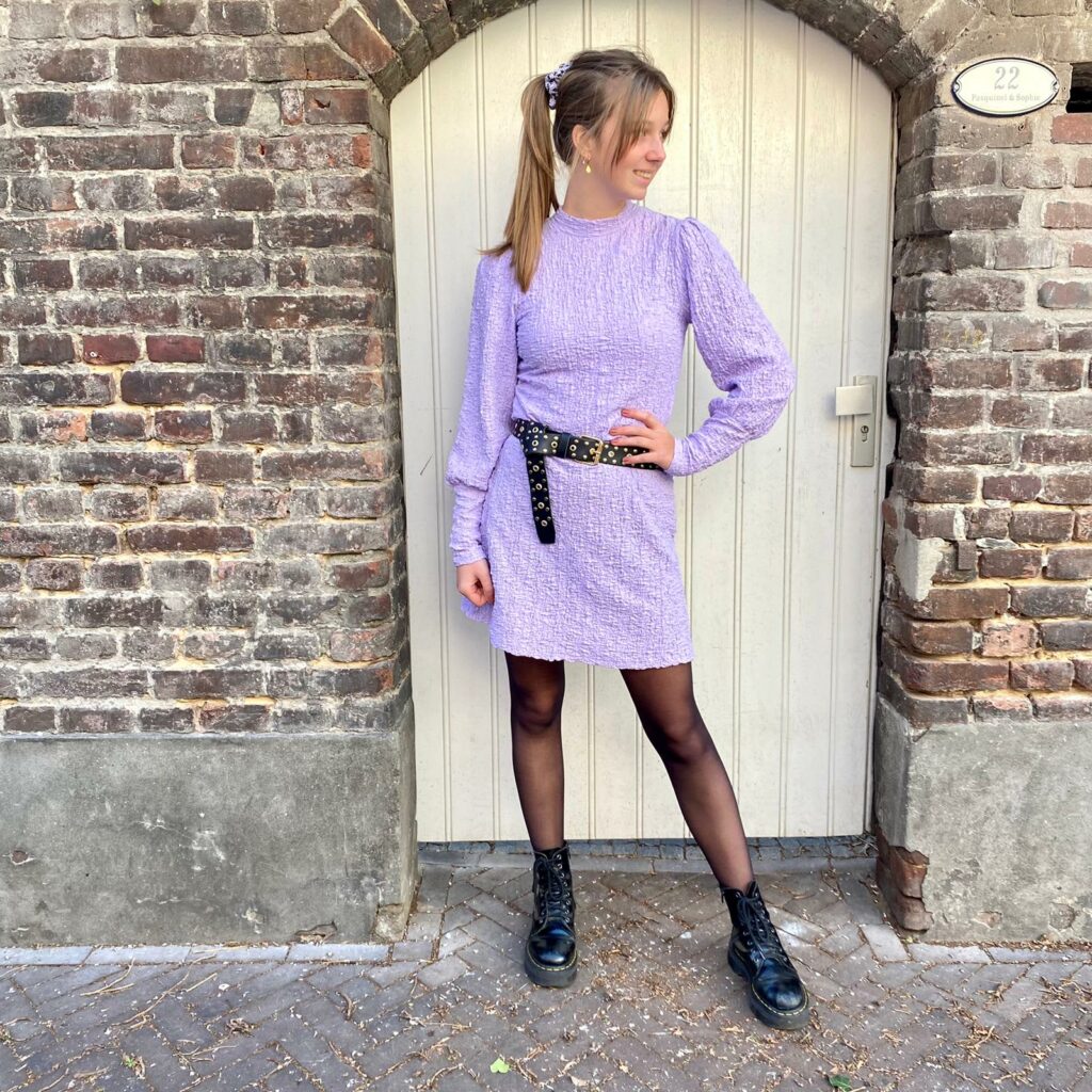 Yaswinnie ls dress - ca - lavender fog