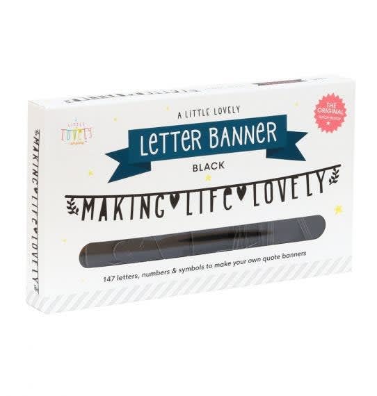 Letter banner black