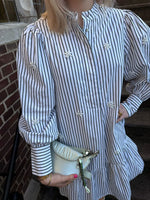 YASEMURA LS DRESS S - black stripes