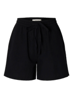 SLFluisa - linnie linen blend shorts - black