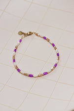 Terra purple anklet gold