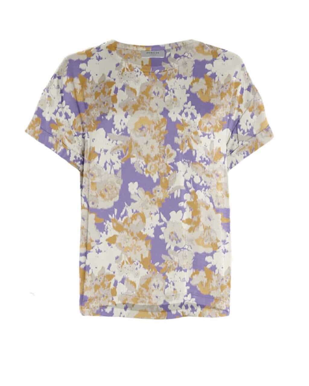 Marte ladonna ss top - p purple flower