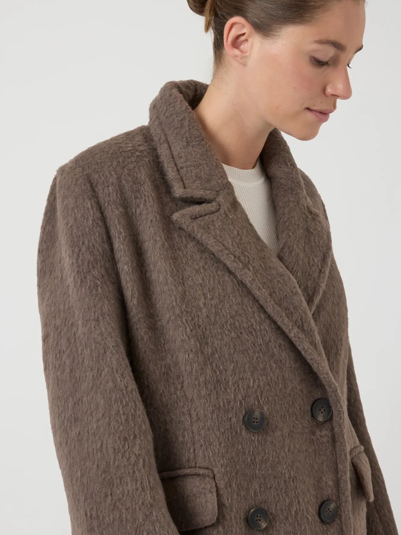 Yasfuri ls long coat - sepia tint