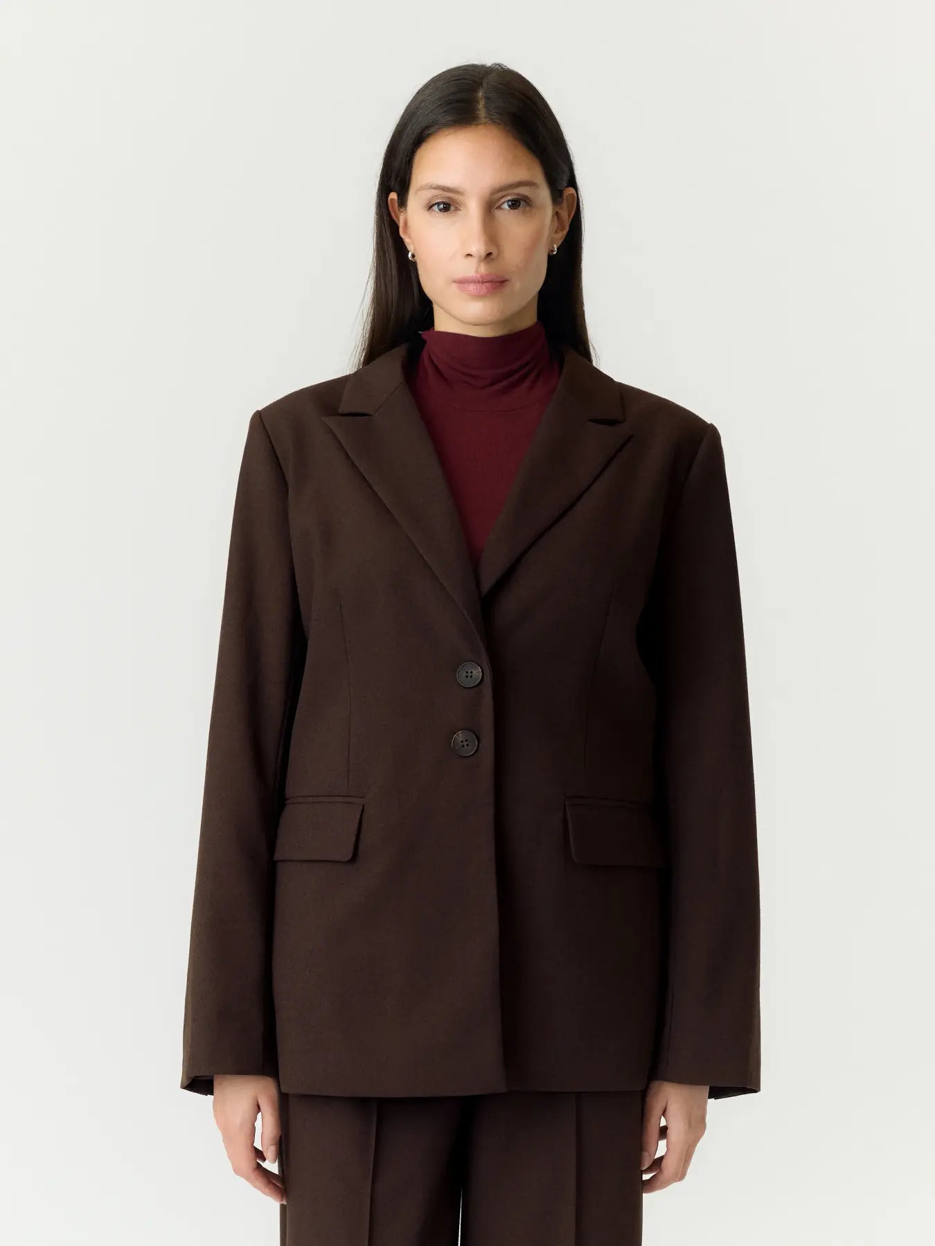 Yasriu ls blazer - coffee bean
