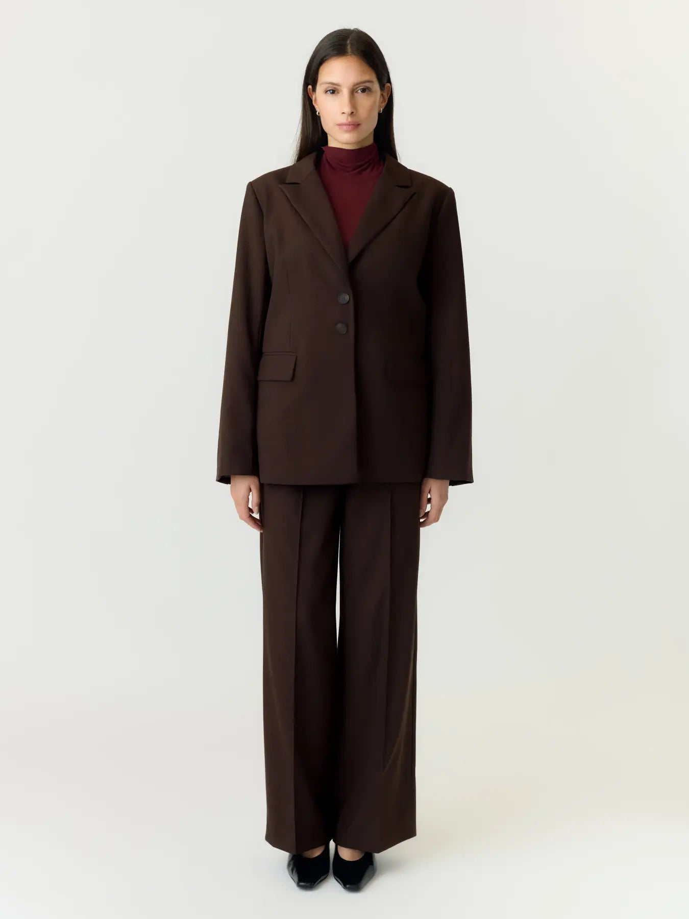 Yasriu ls blazer - coffee bean